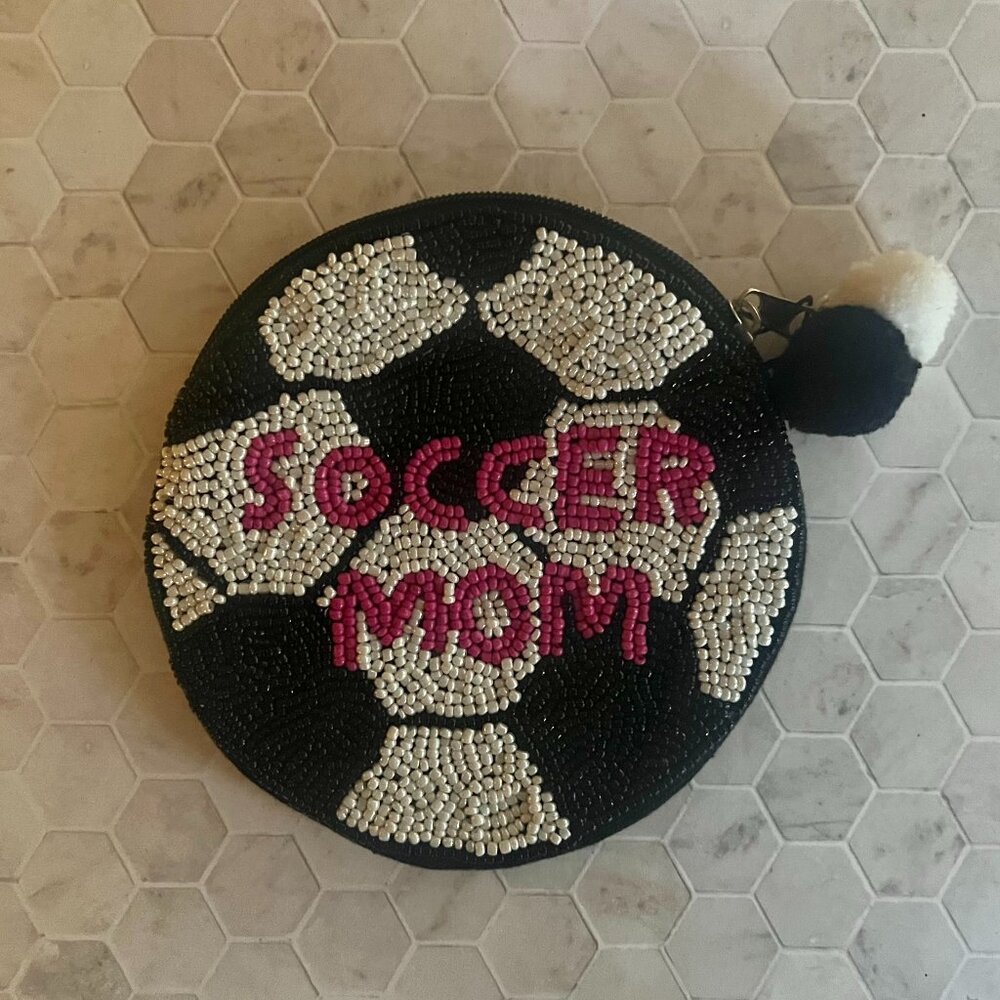 La Chic Beaded Purse - Football Mom
